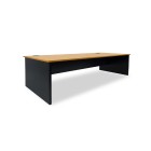 Delta Straight Desk 1500Wx750Dmm Charcoal Frame / Beech Top image