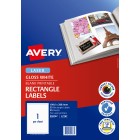 Avery Gloss Photo Multi-purpose Laser Printers 199.6 X 289.1mm Pack 25 Labels (959767 / L7767) image