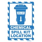  SPILL KIT LOCATION - CHEMICAL 340 x 240mm Screenprinted Sign  image