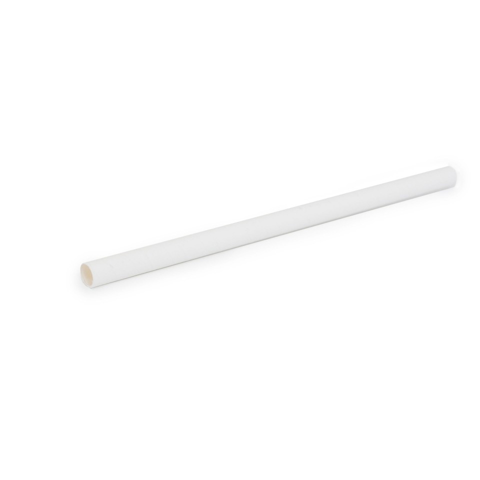 Huhtamaki Paper Smoothie Straws 195mm x 10mm White Pack 250