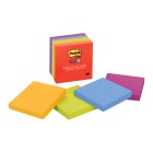 Post-it Super Sticky Self-Adhesive Notes 654-5SSAN Primaries/Marrakesh 76x76mm Assorted Colour Pack5