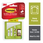 3M Command Picture Hanging Strips Small And Medium Combo White Pack 12 image