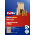 Avery Kraft Brown Wrap Laser & Inkjet Printers 190 X 16mm Permanent Pack 180 Labels (980051 / L7145) image