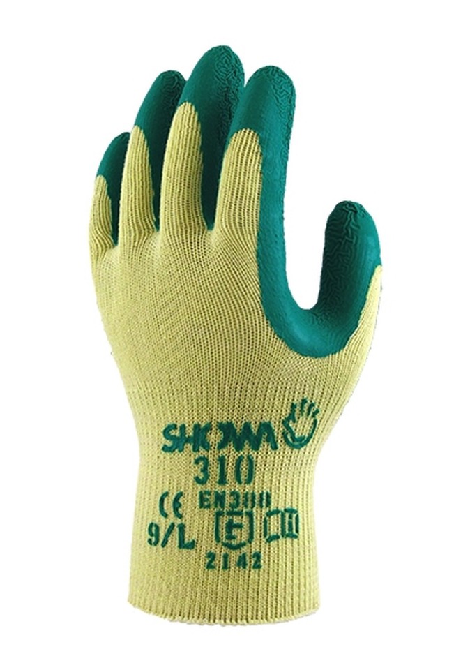 Showa 310Safety Gloves Green Pair S