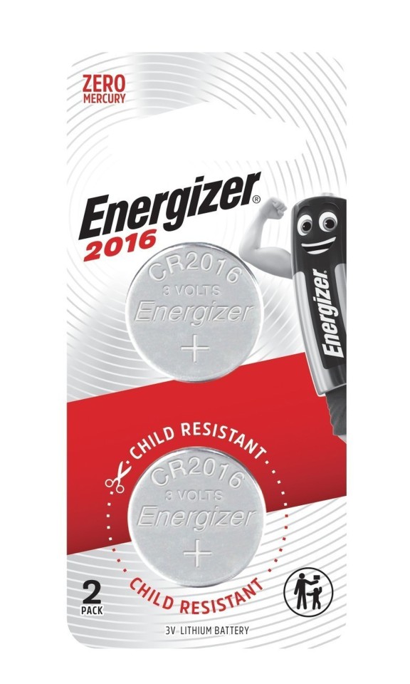 Energizer Lithium Coin Ecr2016Bp2 2 Pack