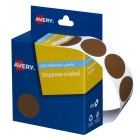 Avery Dot Stickers Dispenser Brown 24mm Diameter 500 Labels 937245 image