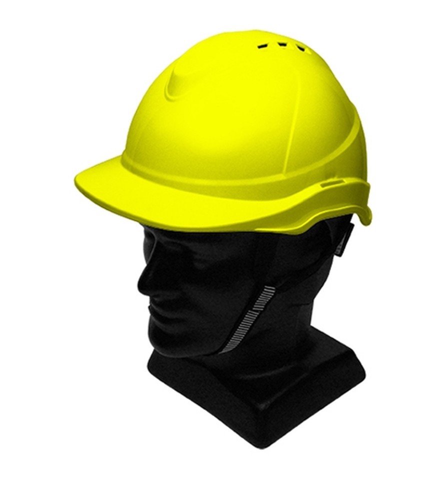 Wise Hard Hat with Ratchet Harness Yellow Each