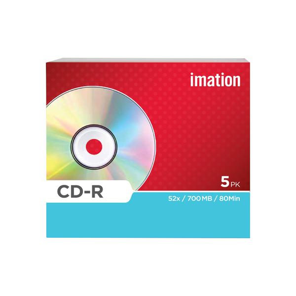 Imation CD-R 52x 700 MB 80 Mins Jewel Case 5Pk
