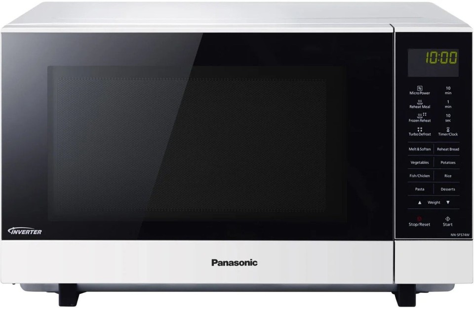 Panasonic 27l 1000w Flatbed Inverter Micrwave Oven White