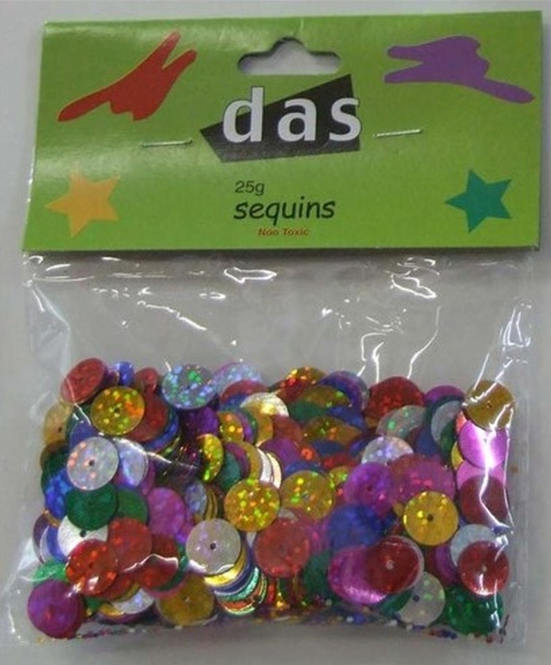 DAS Sequins Circles 25g Assorted Colours