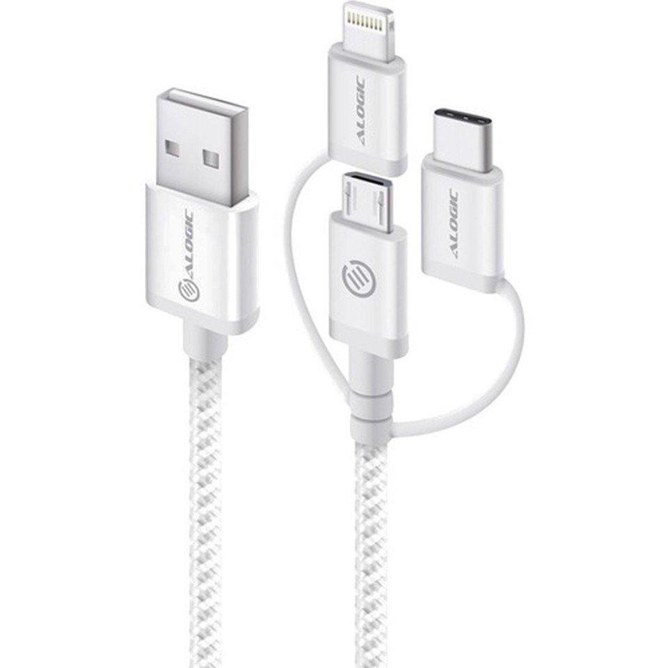 Alogic 3 In 1 Charge And Sync Cable Silver