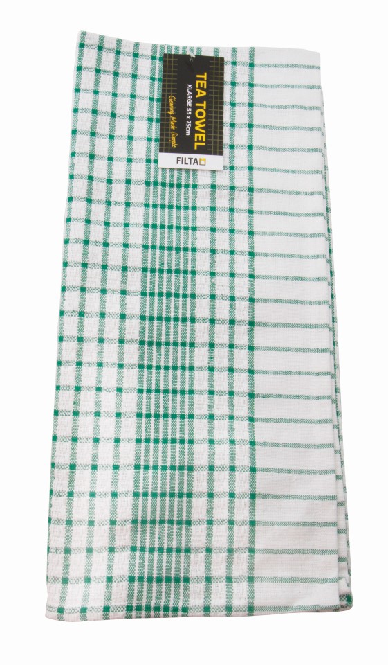 Filta Cleaning Products Tea Towel XL Commercial Cotton Green