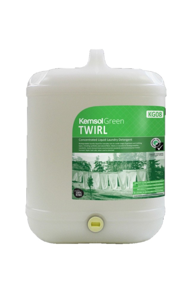 Kemsol KG08 Green Twirl Concentrated Liquid Laundry Detergent 20 Litre