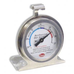 Fridge & Freezer Thermometer Silver