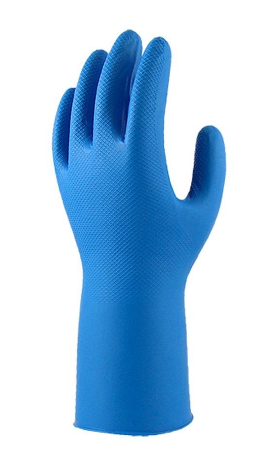 Grippaz 308 Blue Long Nitrile Gloves Box Of 50 Blue-2XL