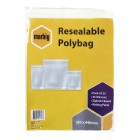 Marbig Resealable Polybag Writing Panel Ziplock Closure 305x440mm 45 Microns Pack 25 image