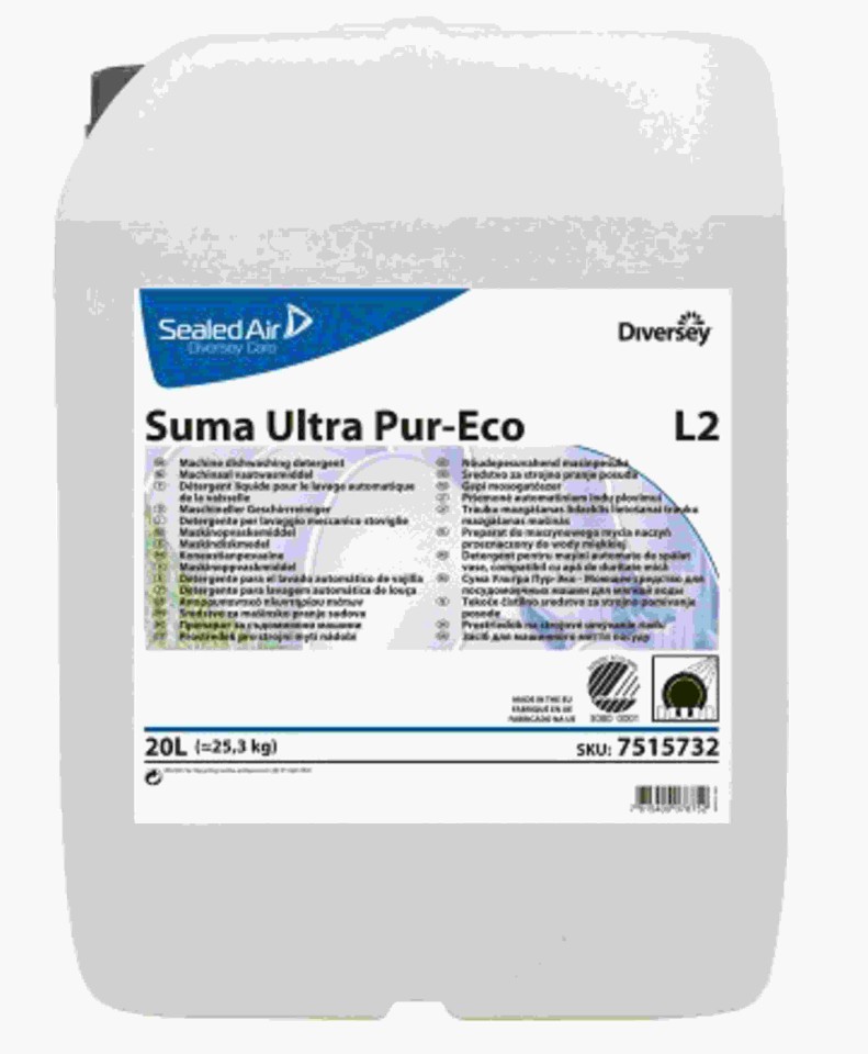 Suma Ultra Pur-eco L2 Liquid Warewash Detergent 20 Litres  7515732