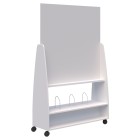 Move Whiteboard Mobile Partition Open Shelf 1912h X 1220l X 400d Snow image