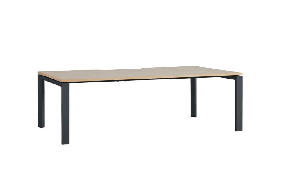 Novah Straight Desk 1200Wx600Dmm Autumn Oak Top / Black Frame