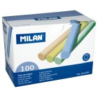 Milan Chalk Sticks Assorted Colours Pack 100 image