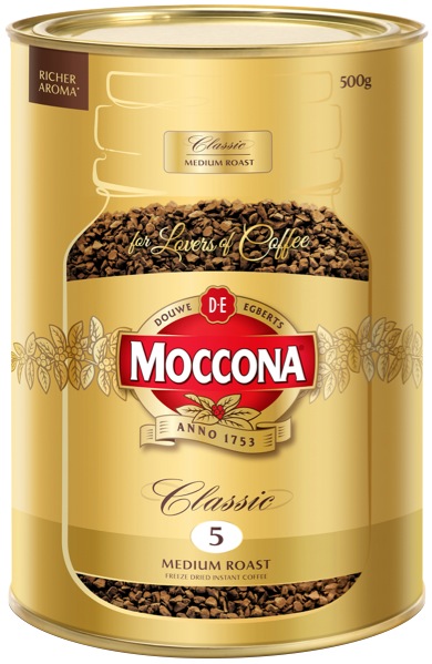 Moccona Classic Instant Coffee Medium Roast 500g Tin
