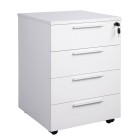 Knight Cubit Mobile 4 Drawer 640(h)x466(w)x460(d)mm White image