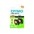 Dymo LetraTag Iron-On Tape Black On White 12mmx2m Pack 2 image