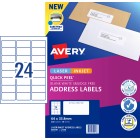Avery Quickpeel Address Surefeed Laser&inkjet Printers 64 X 33.8mm Pack 240 Labels (959418/l7159) image