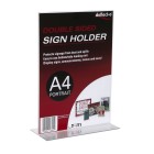 Sign/Menu Holder Double Sided A4 Clear image