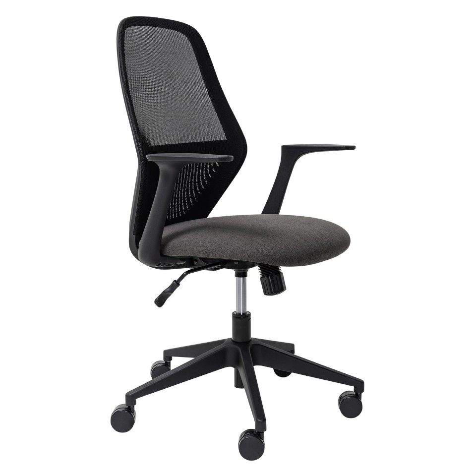 Mondo Soho Task Chair Mesh 2 Lever with arms High Back Black