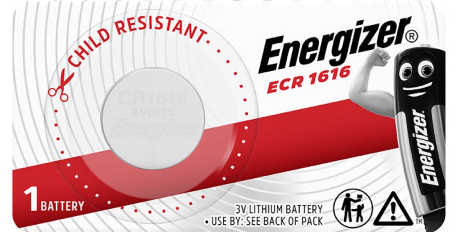 Energizer CR1616 Battery Lithium Coin 3V Pack 1