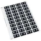 Codafile Lateral File Labels Alpha Letter P 25mm Pack 1 Sheet image