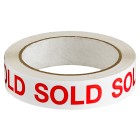 Sellotape 07531 Printed Tape Sold 24mm x 66m Red/White Roll image