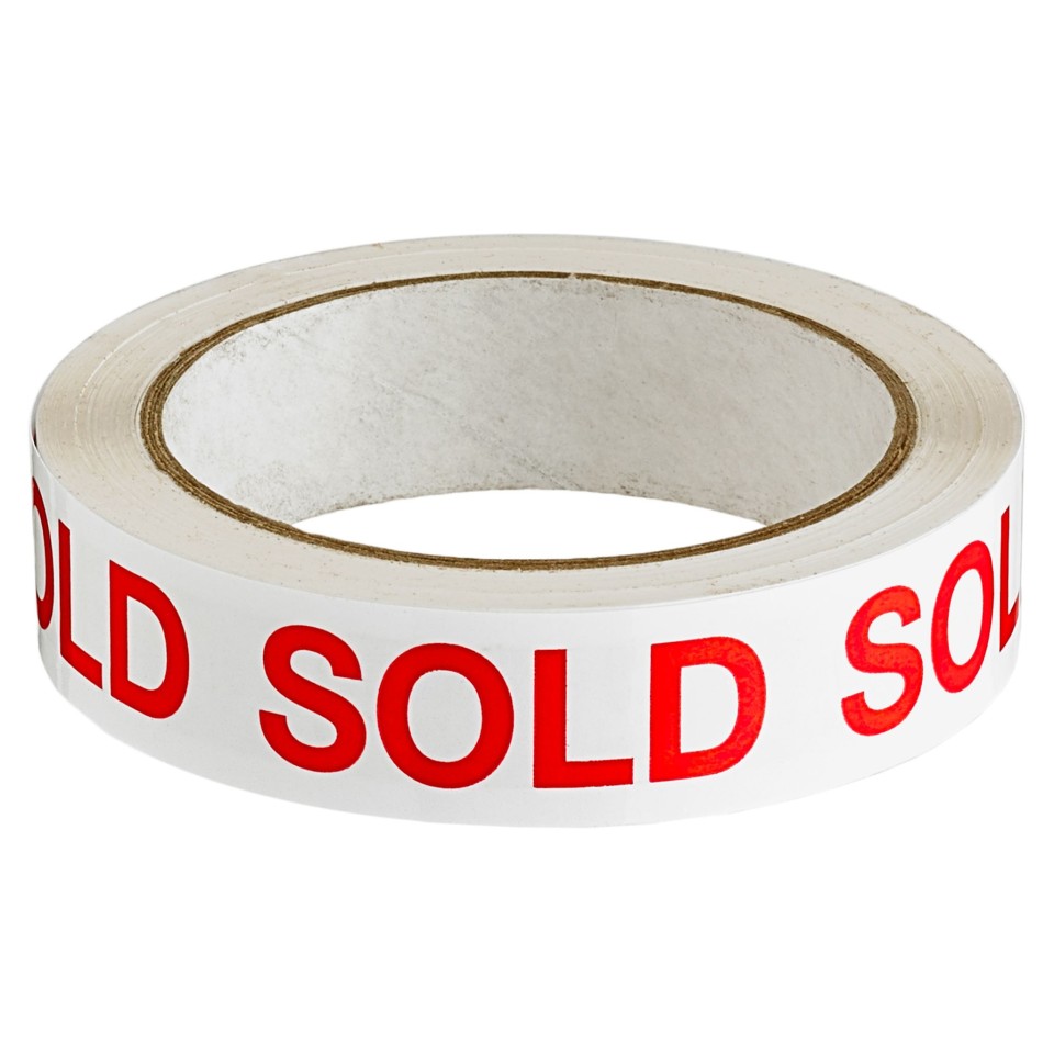 Sellotape 07531 Printed Tape Sold 24mm x 66m Red/White Roll