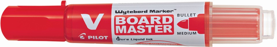 Pilot BeGreen V Board Master Whiteboard Marker Bullet Tip Red
