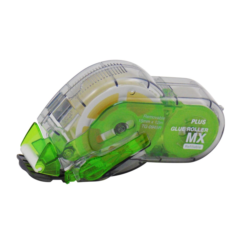 Plus Glue Tape Roller Refillable Non-Permanent 15mmx12m