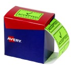 Avery Accepted Labels, 75 x 48.8 mm, Fluoro Green, 1500 Labels (932620) image