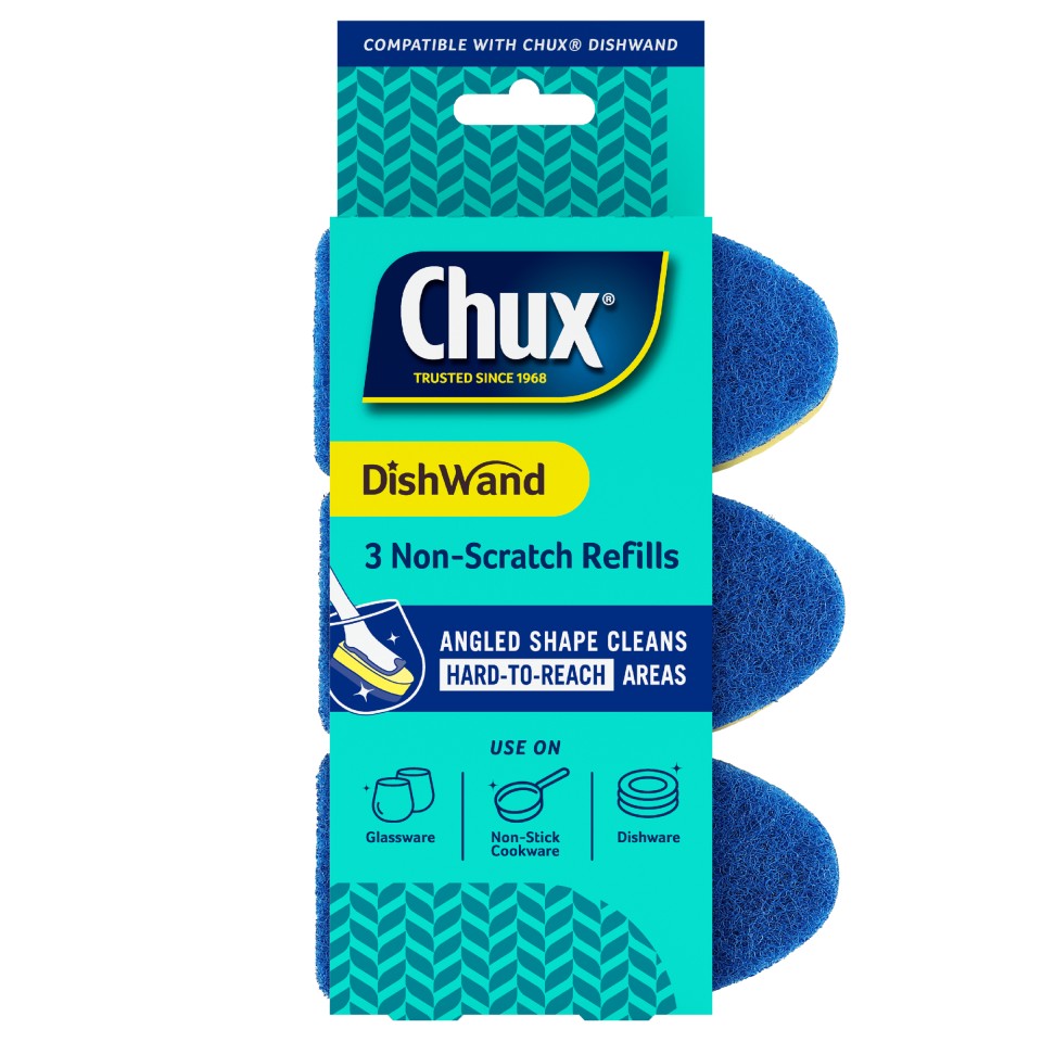 Chux Dishwand Refill Non-scratch Pack 3