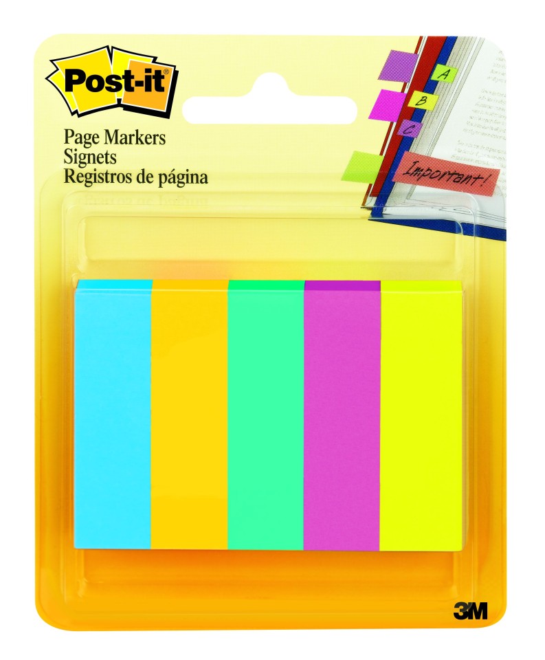 Post-it Page Markers 670-5AU Floral Fantasy/Jaipur 12 x 440mm Assorted Colours Pack 5