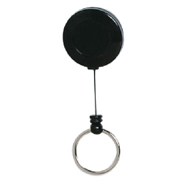 Rexel Key Holder Retractable Nylon Cord Mini Black