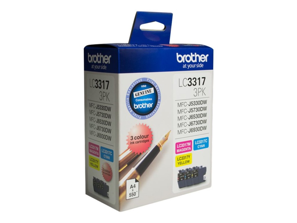 Brother Inkjet Ink Cartridge LC3317 Tri Colour Pack 3