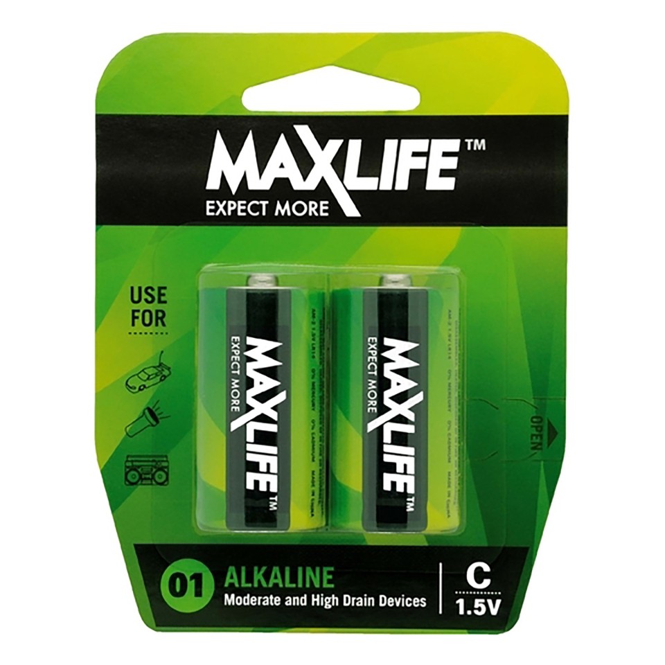 Battery Maxlife C Alkaline Each