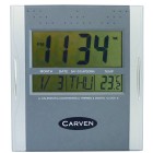 Carven Digital Clock Square 21cm Wide Silver image