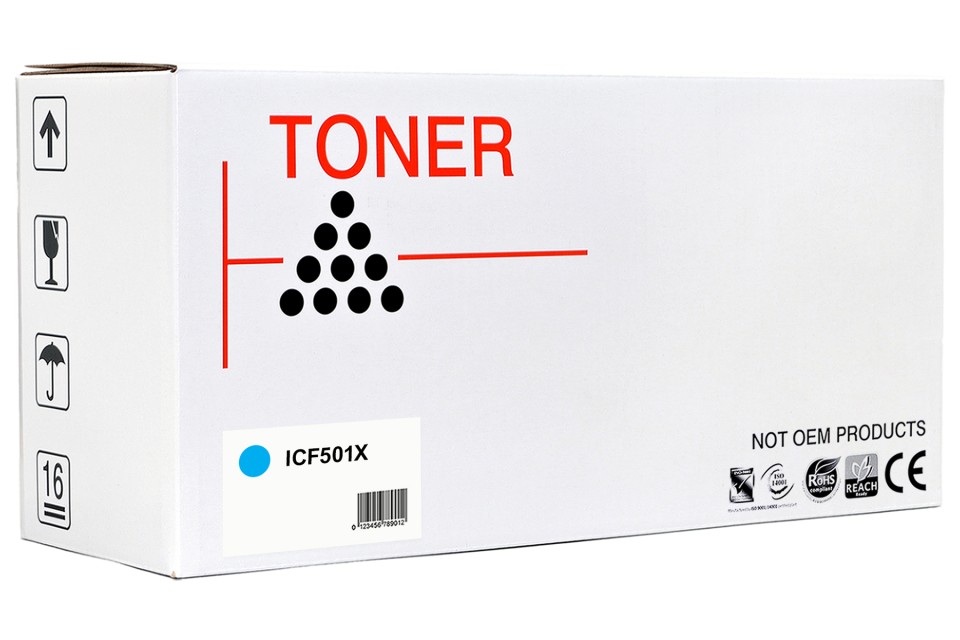 Icon Compatible HP Laser Toner Cartridge CF501X 202X High Yield Cyan