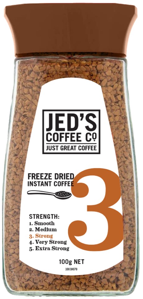 Jed's No 3 Instant Coffee Freeze Dried Jar 100g