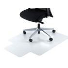 Keyhole Style Low Pile Carpet Chairmat 1140W X 1340Lmm Glass Clear image