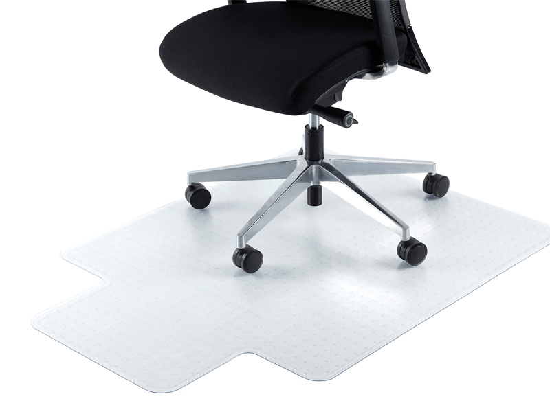 Keyhole Style Low Pile Carpet Chairmat 1140W X 1340Lmm Glass Clear