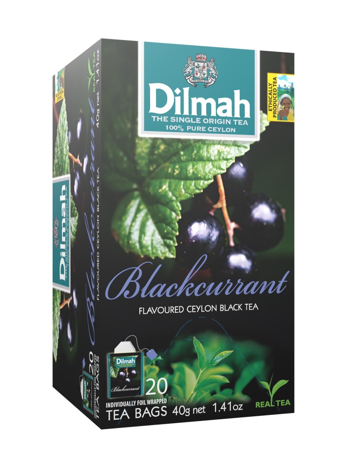 Dilmah Tea Bags Enveloped Blackcurrant Pack 20