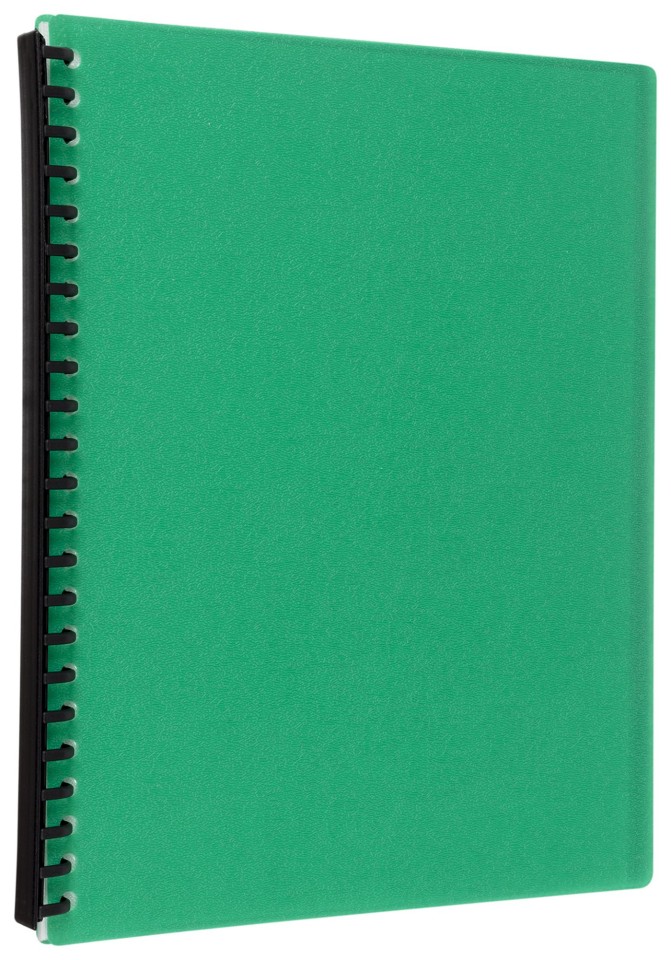 Icon Display Book Refillable A4 20 Pocket Green
