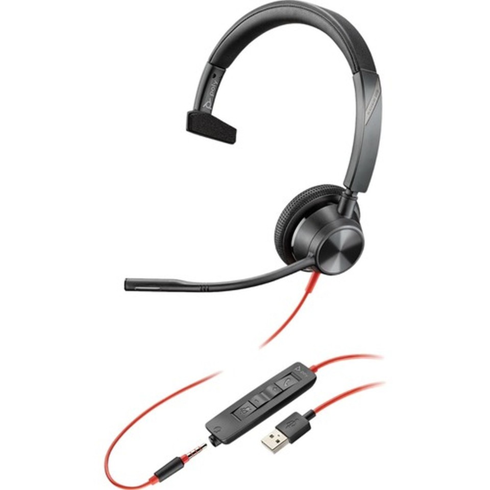 Poly Plantronics Blackwire 3315 Corded Uc Mono Usb-a Headset
